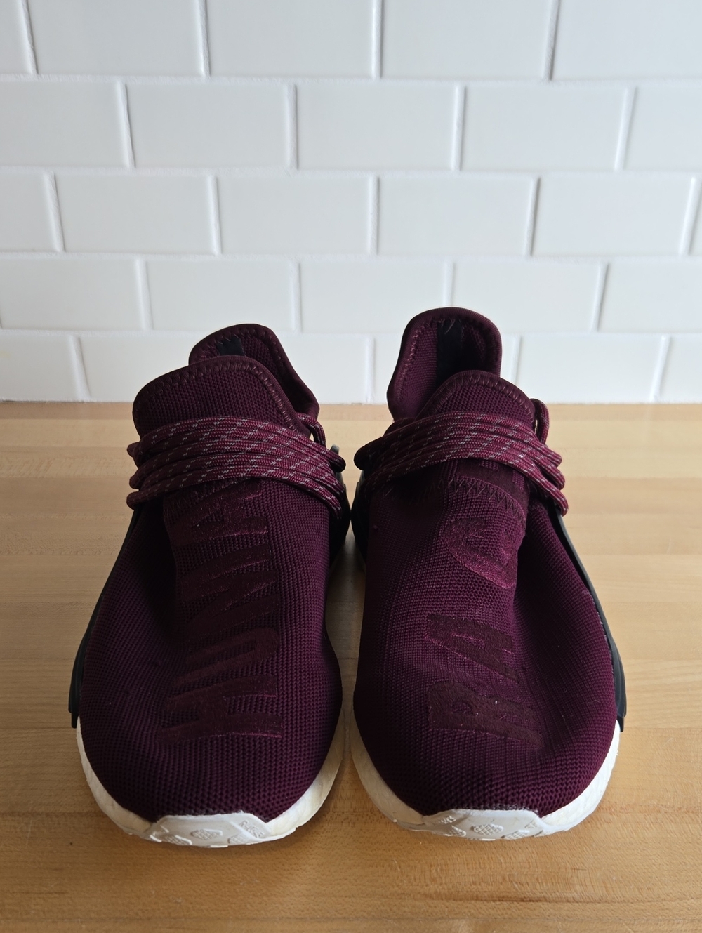 Adidas NMD R1 Pharrell Hu Burgandy/Maroon Size 8